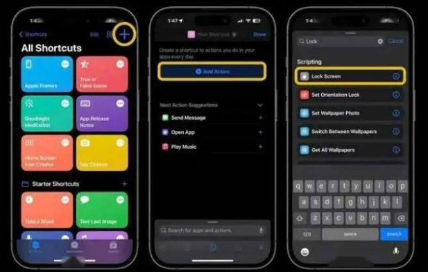绥德苹果14锁屏维修店分享iPhone14升级iOS16.4后如何创建锁屏快捷方式 