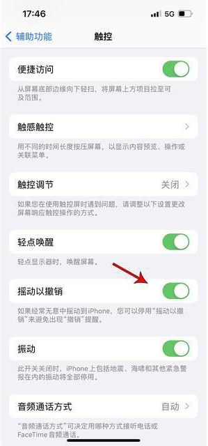 绥德苹果手机维修分享iPhone手机如何设置摇一摇删除文字 